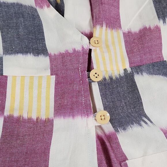 EUC Cotton Checkeredboard Passion Lilie Wrap Dress - Picture 4 of 8